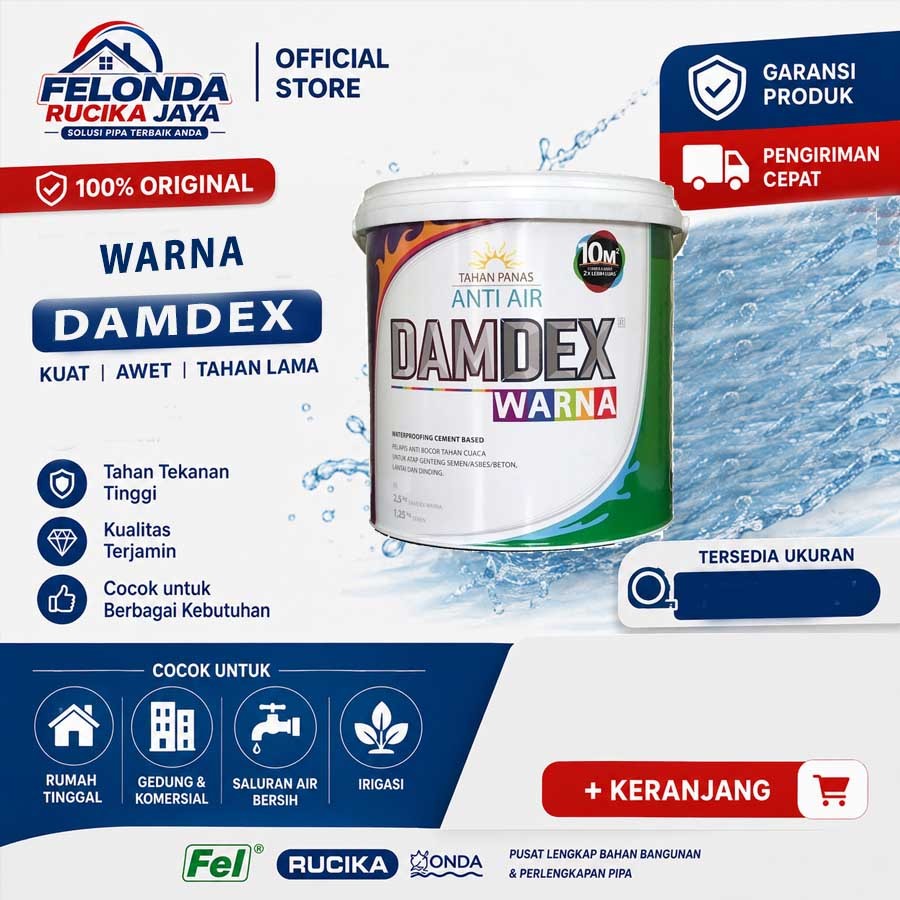 Damdex Warna Pelapis Anti Bocor 2.5 KG