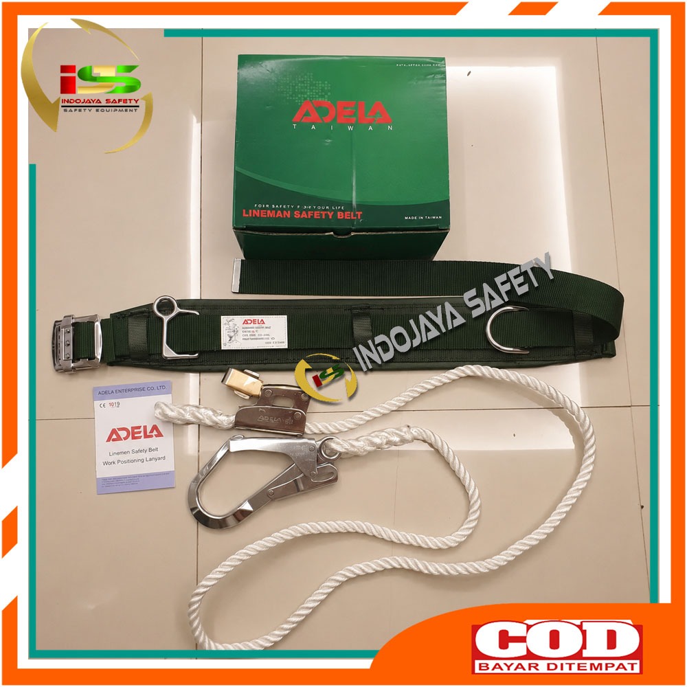 Safety Belt ADELA H-37 Original Sabuk Pengaman Kerja PLN Adela H37 Working Belt