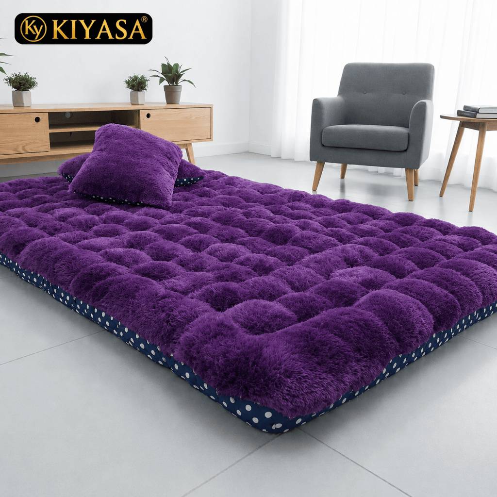 Cherrybloom2 Kasur Lantai Karpet Bulu Gender Bonus 2 Bantal