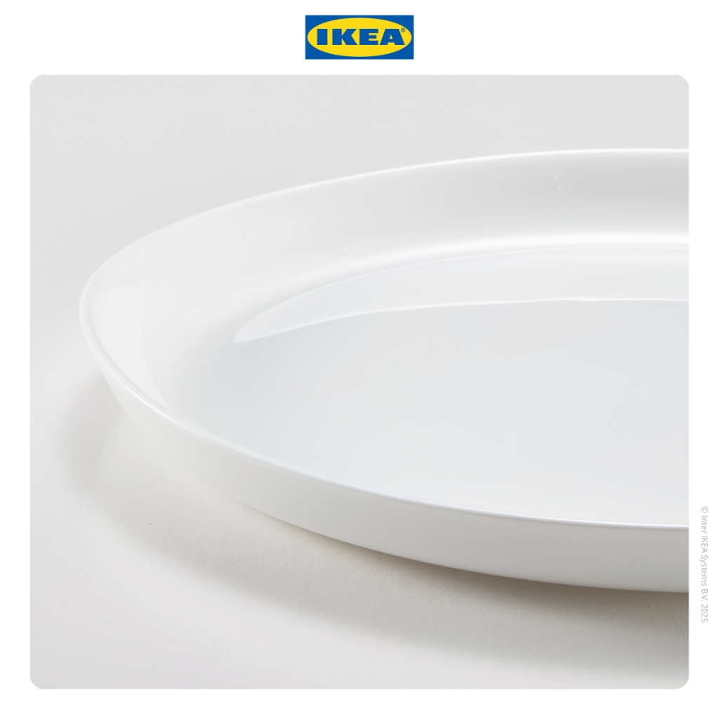 original ikea oftast piring mangkuk makan bahan kaca temper putih