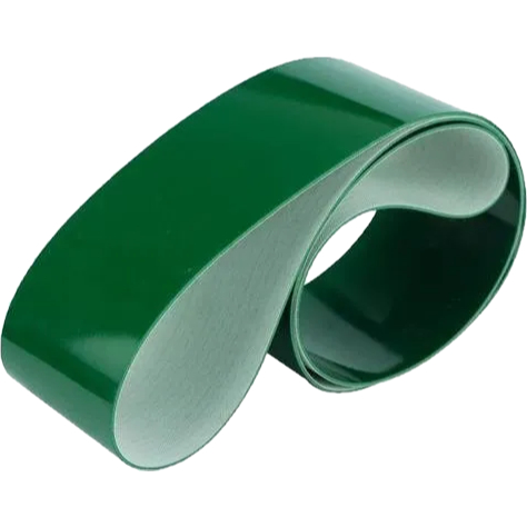 Custom Conveyor Belt PVC Hijau 2mm Lebar 10cm Panjang 116cm disambung