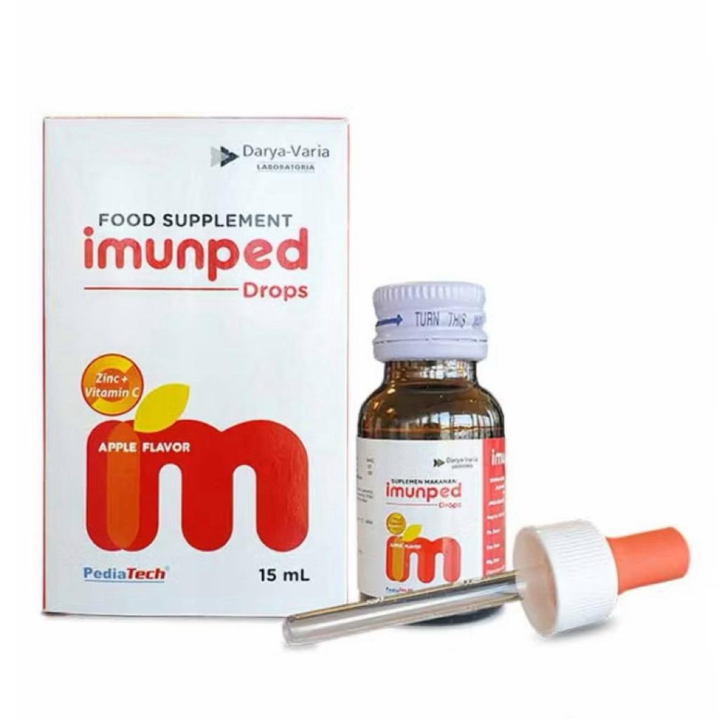 IMUNPED DROPS 15ML | SUPLEMEN KESEHATAN ZINC + VITAMIN C UNTUK BAYI DAN ANAK