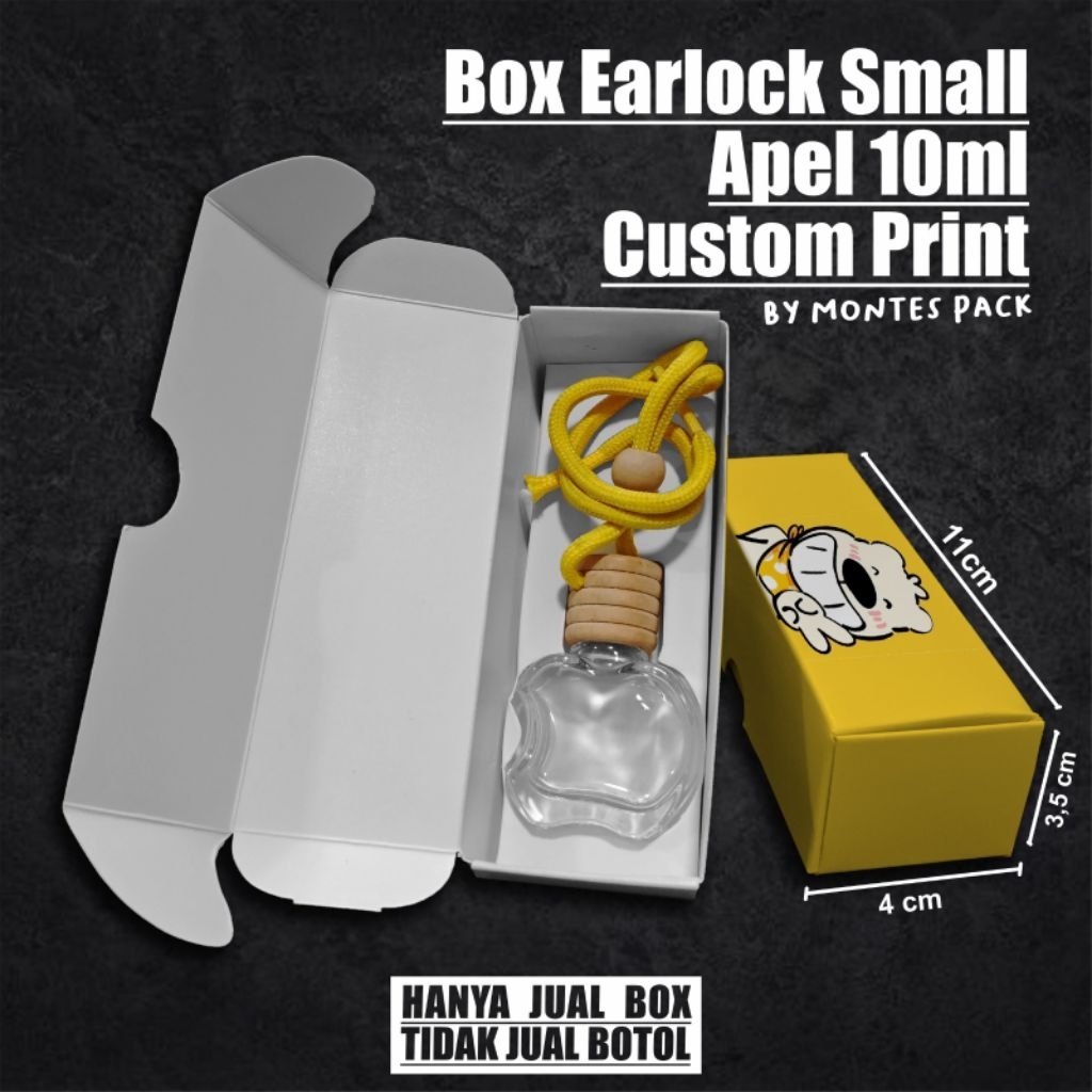 KOTAK PARFUM EARLOCK CUSTOM SMALL | untuk botol Apel 10ml| box parfum Custom Printing