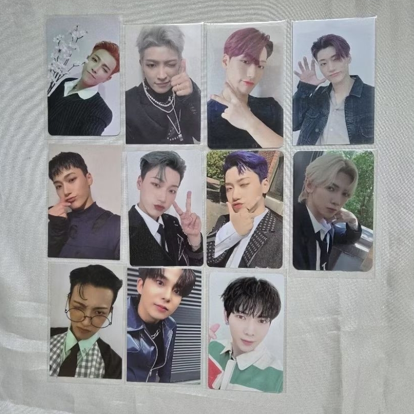 photocard ateez mmt answer hongjoong, wonderwall zero fever pt.1 pt.2, fever pt.3  san photocard