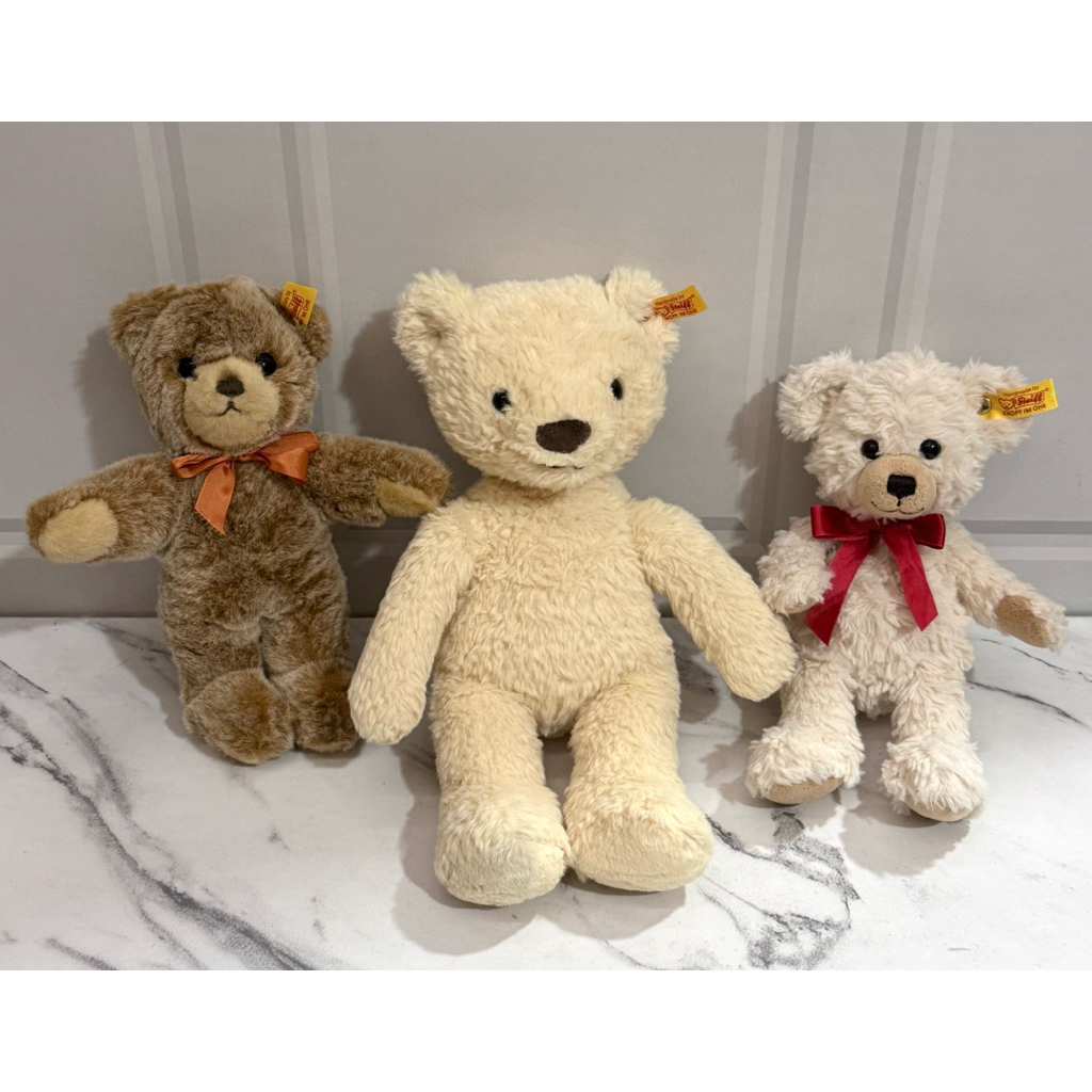 Boneka Plushie Thommy Teddy Soft Cuddly Friends Series, Sweetheart Teddy, & Molly Vintage Teddy Stei