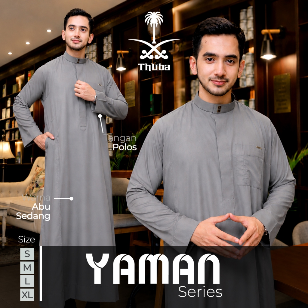 Thuba - Jubah Pria Premium - Jubah Pria Dewasa - Gamis Pria - Thuba YAMAN Series | Thobe Gamis Dewas