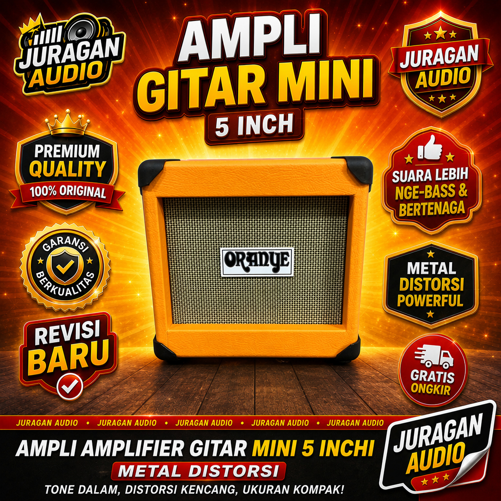 Ampli amplifier gitar Mini 5 Inchi Metal distorsi