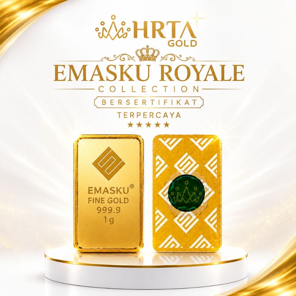 Emas Batangan EMASKU Gold Series 1 Gram - Murni 999.9, Desain Eksklusif, Harga Kompetitif Bersertifi