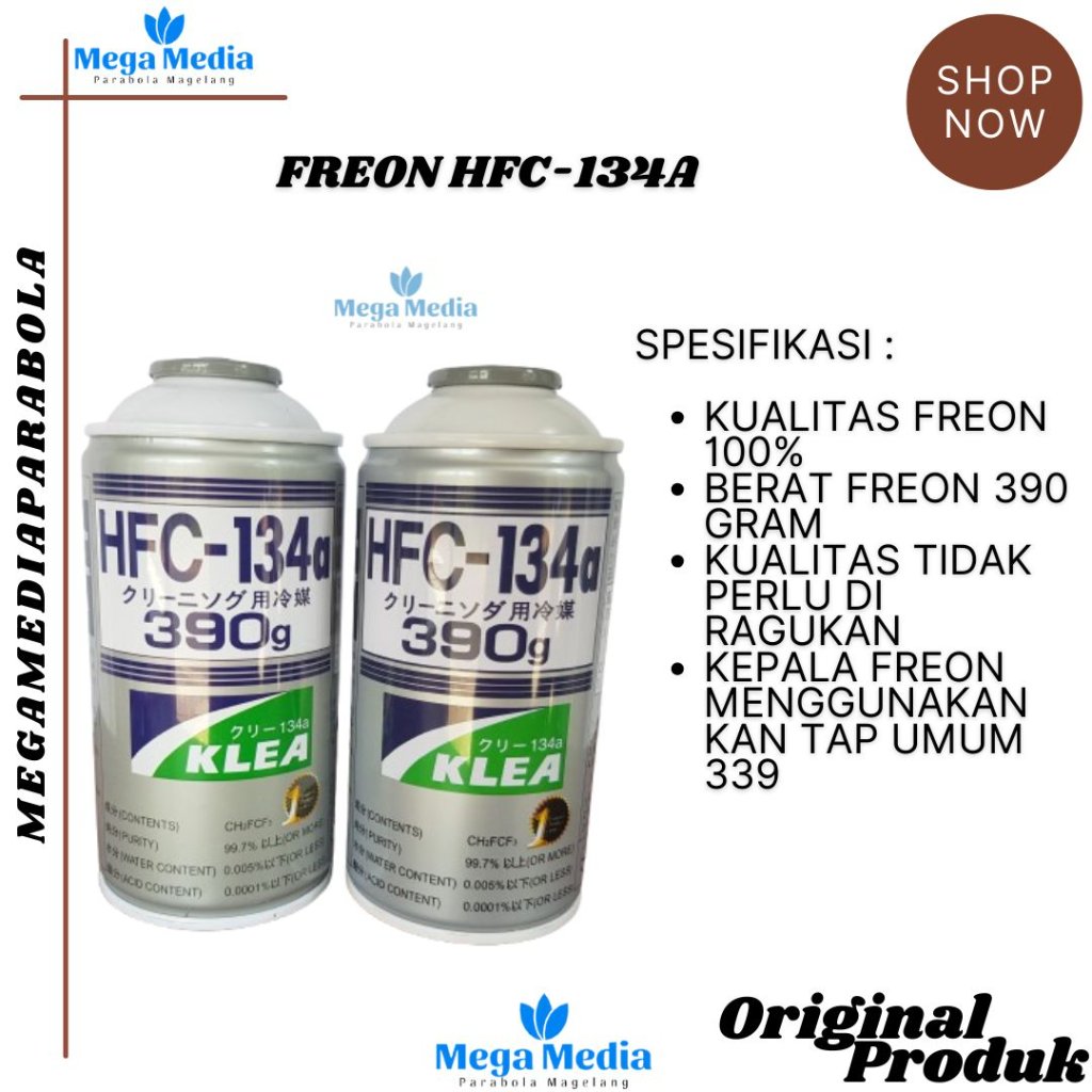 FREON ISI AC PEDINGIN HFC-R134A | REFRIGERANT HFC R134A / R134 KALENG HFC-134a 390gram