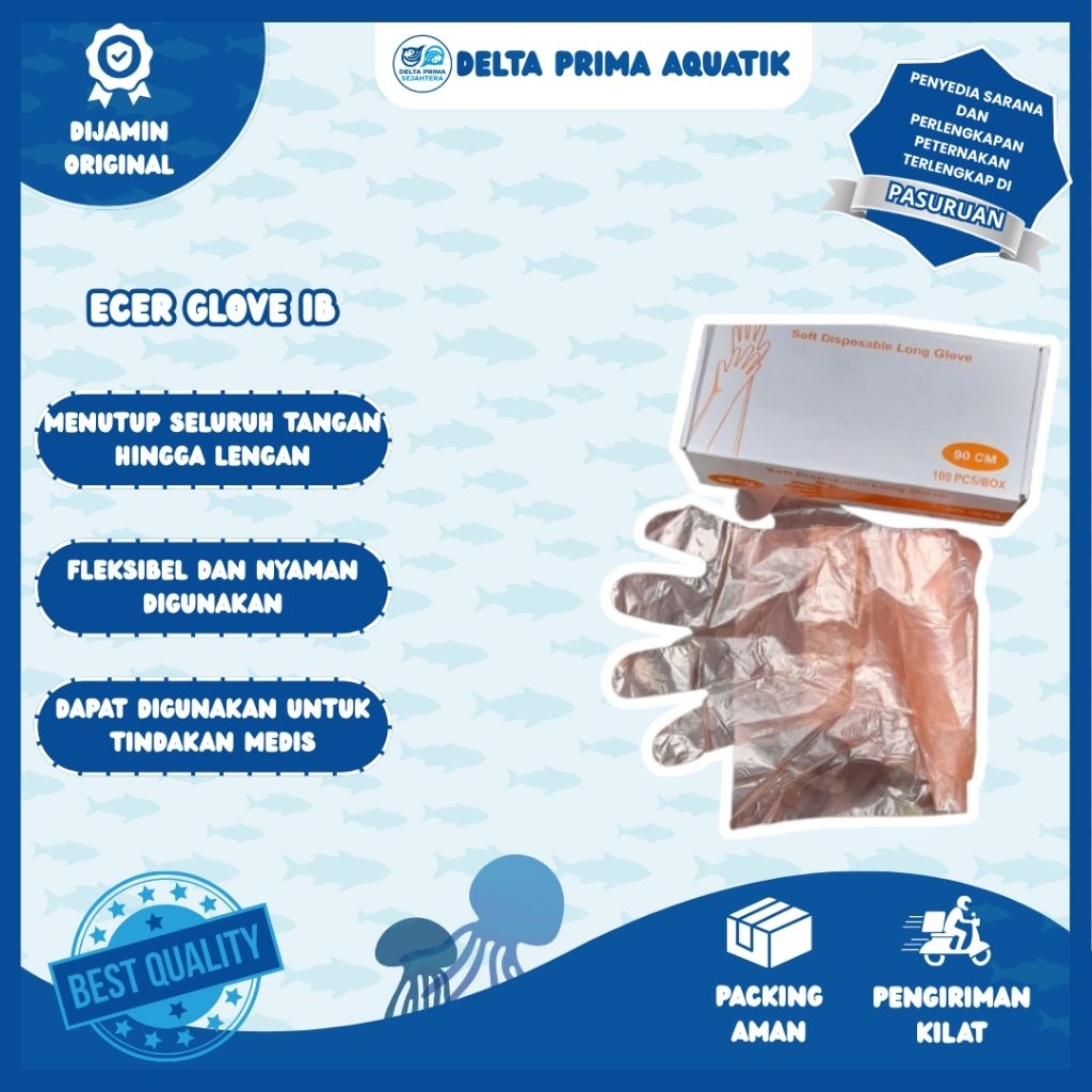 ECER GLOVE IB - Sarung Tangan IB 5 jari Halus dengan Panjang 90 cm