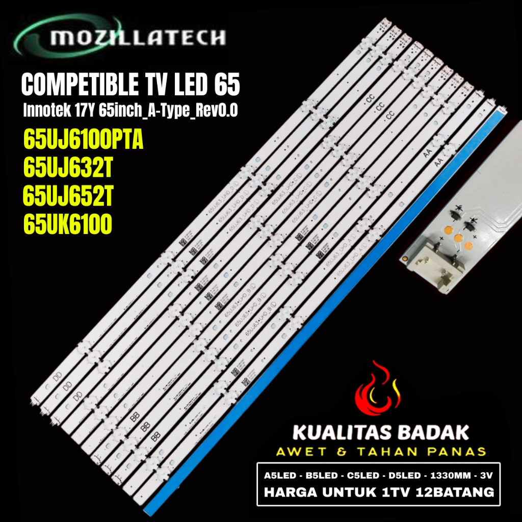 BACKLIGHT LG 65UJ632T 65UJ652T 65UJ682T 65UJ632 65UJ682 65UJ652 LAMPU LED BACKLIGHT TV LG 65UJ 65 IN