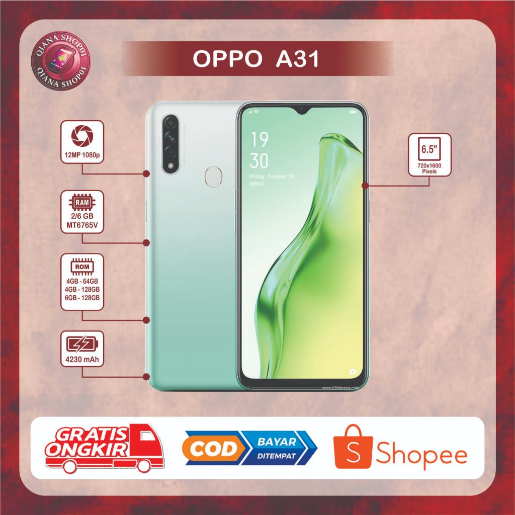 Hp Oppo A31 Second MURAH Normal Siap Pakai