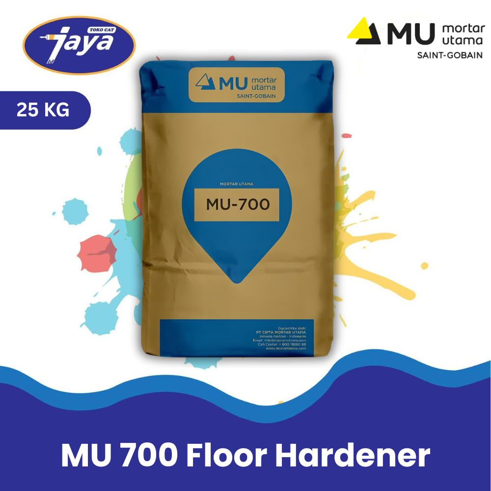 MU 700 Mu700 Floor Hardener 25 KG 25Kg Mortar Utama Saint-Gobain Kemasan Kertas Coklat Biru