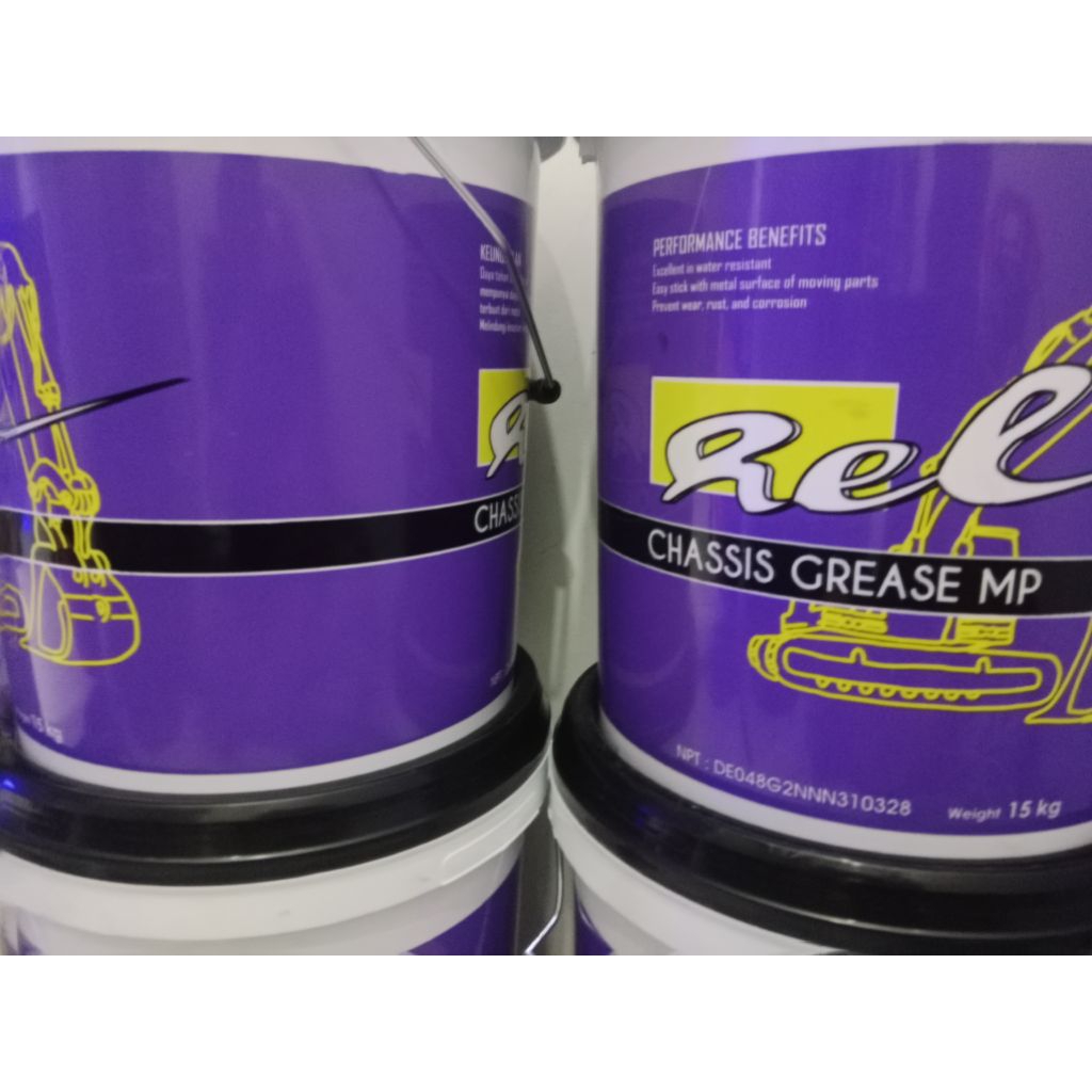 CHASISS GREASE 15 KG GEMUK STEMPET MERK REL POMPA GEMUK ANGIN