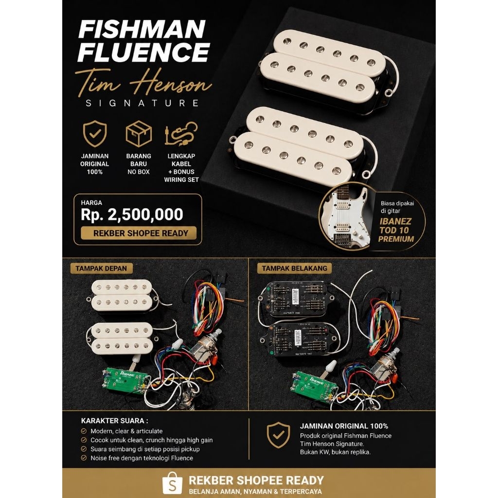 FISHMAN FLUENCE MODERN ACTIVE SET TIM HENSON