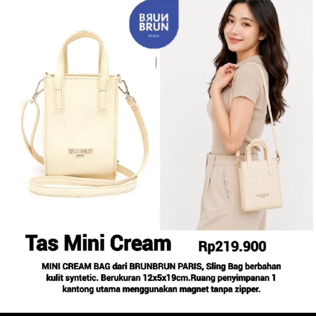 Tas Mini Cream Brunbrun Paris