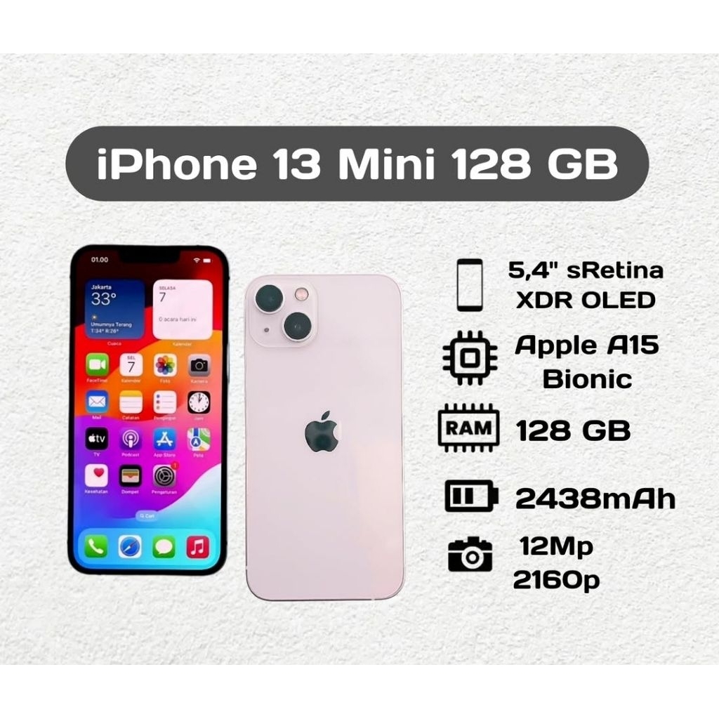 Apple iPhone 13 Mini 128 GB Second Inter All Operator