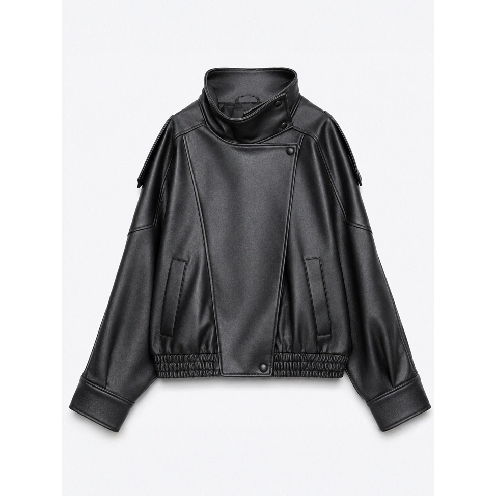 Zara Jaket kulit pria wanita Leather Jacket