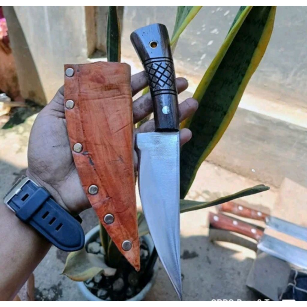 pisau seset sayat daging sapi kambing panjang bilah 13cm