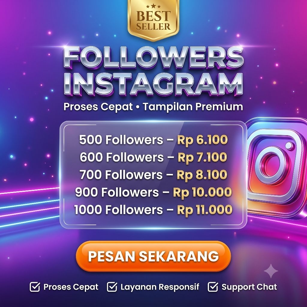 Tambah Follower Instagram Khusus Selebgram / Creator | Akun Real Post