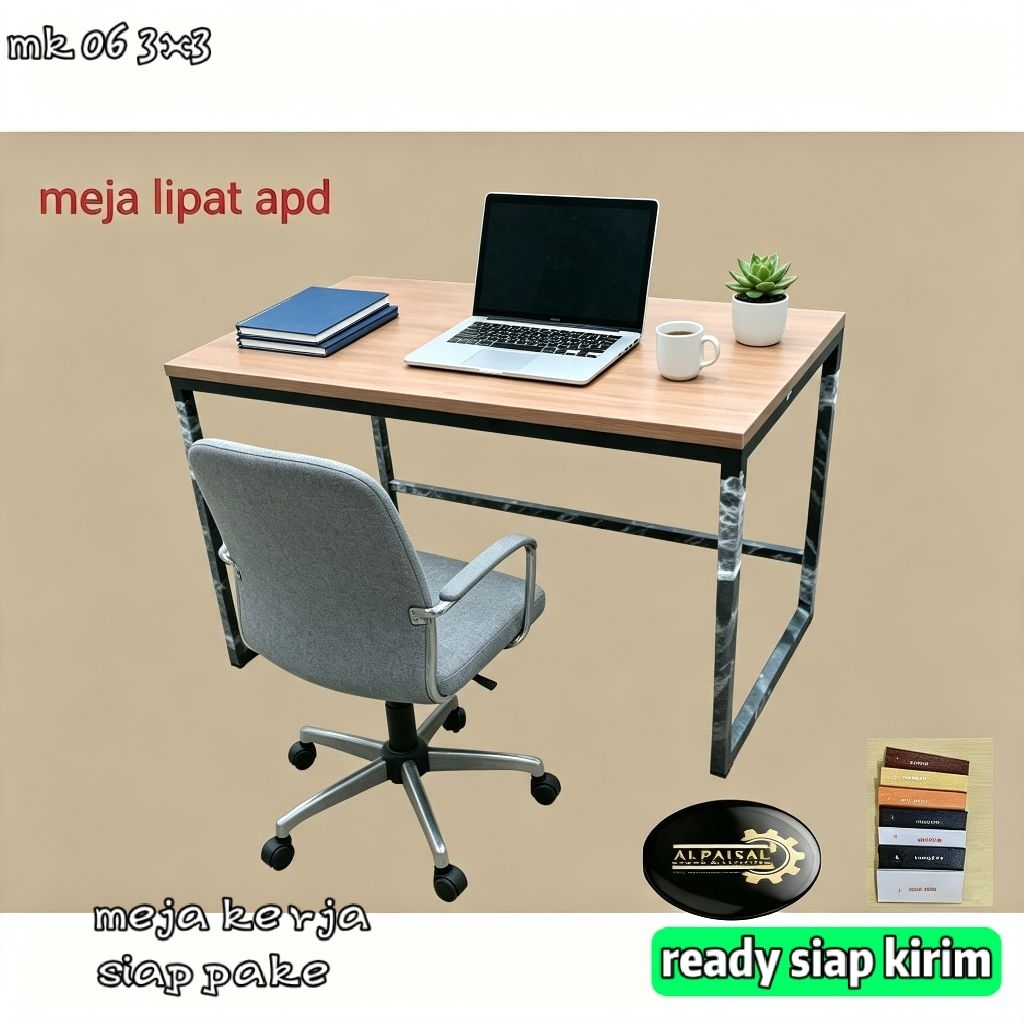 meja kerja ukuram p140 L80 70   150 140 130x70 T75 120x70x80 90x90 bongkar pasang