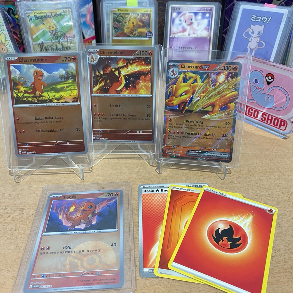Set Evoline Charmander • Charmeleon • Charizard (3 Promo)  • Charmander (CH Promo) TCG Pokemon
