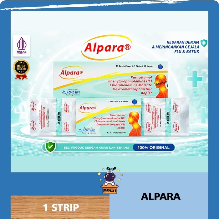 ALPARA KAPLET STRIP ORIGINAL OBAT GEJALA FLU DISERTAI BATUK / OBAT PILEK