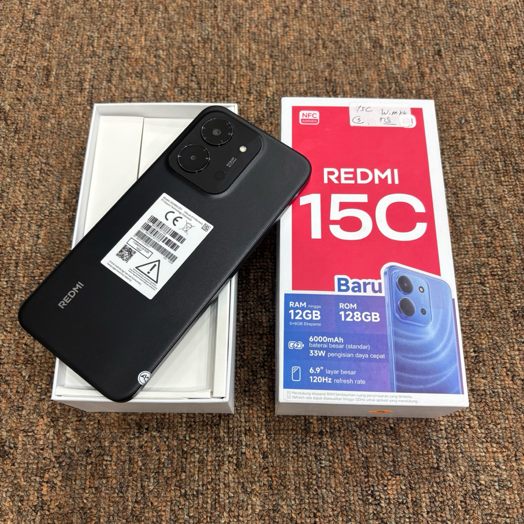redmi 15c 6/128gb second resmi original