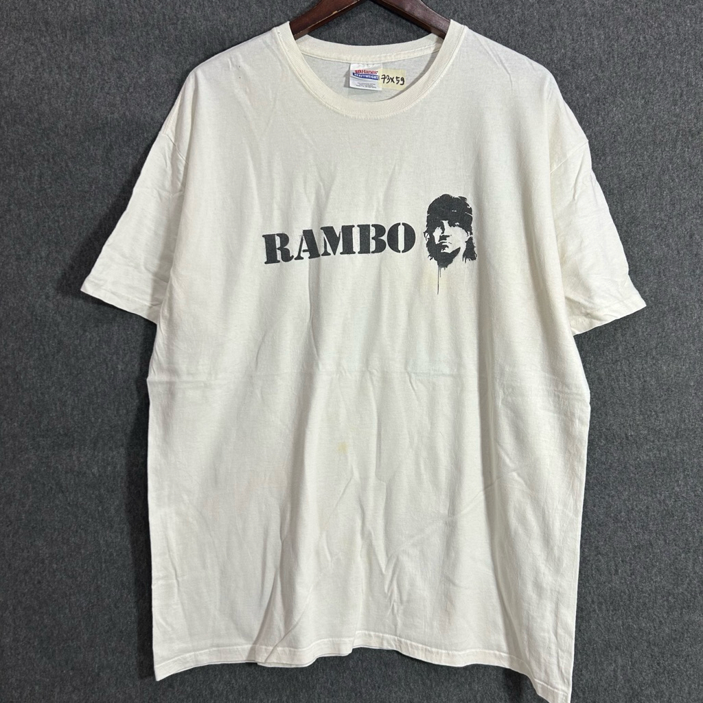 Kaos Tshirt Rambo Hanes Second Preloved