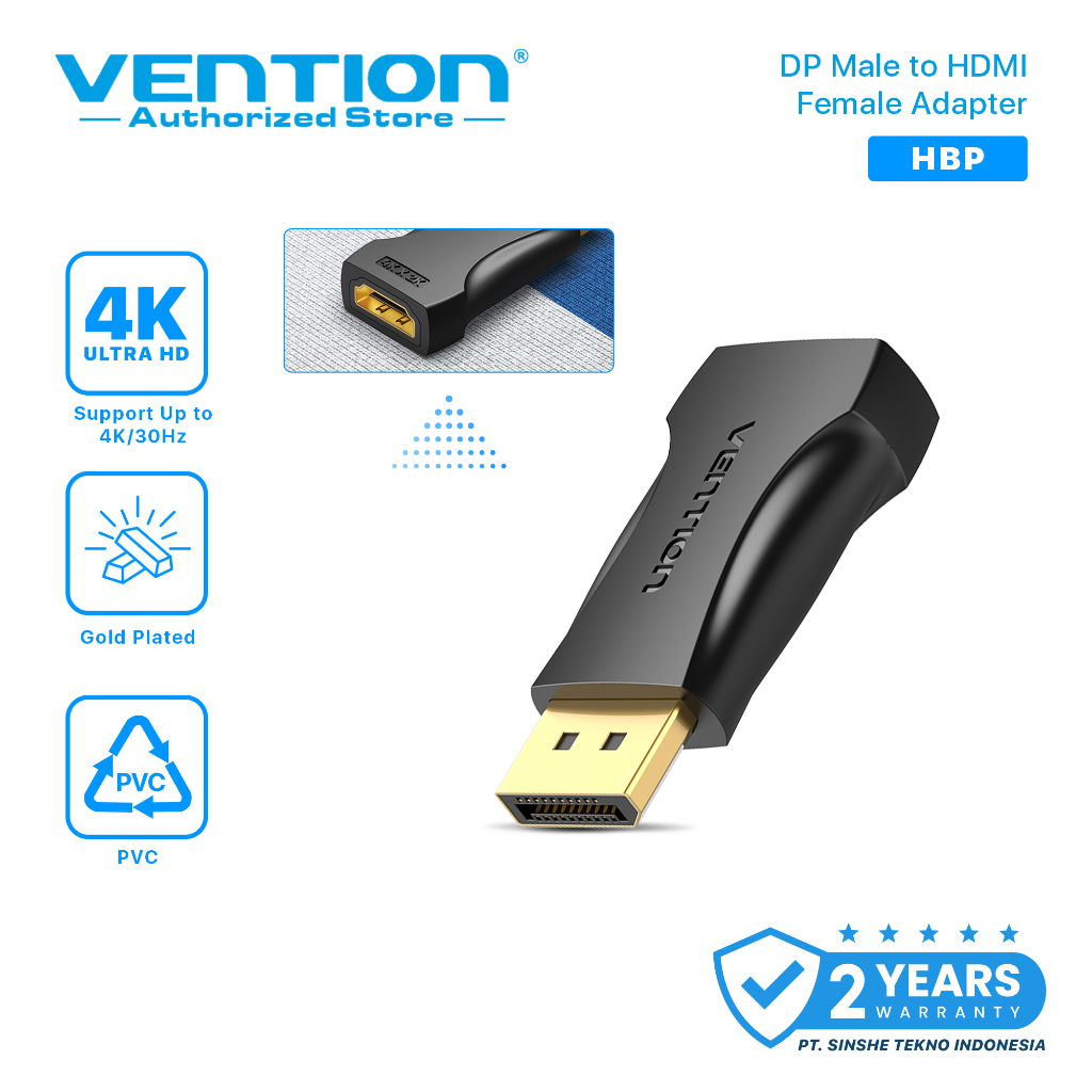 VENTION - Converter DP Male to HDMI Female Gold Plated