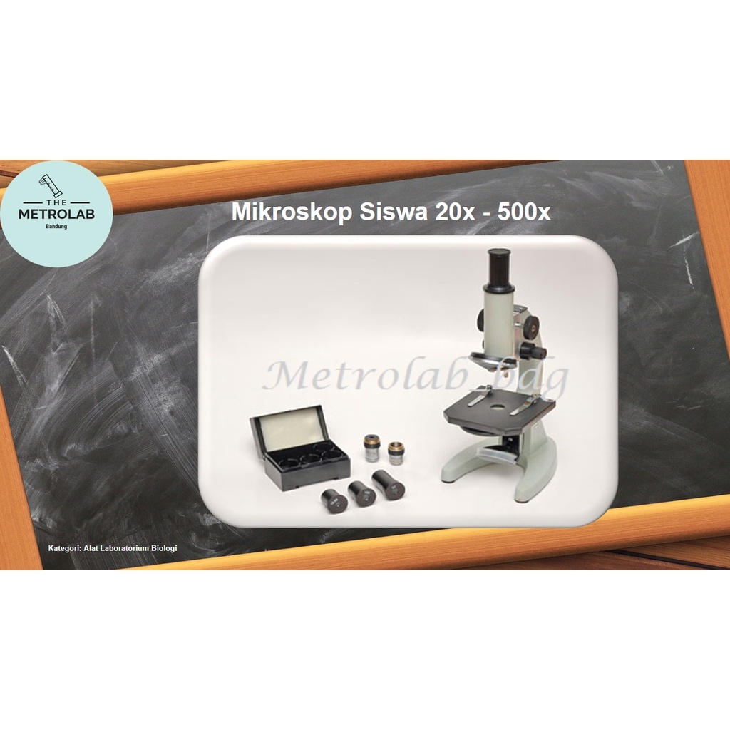 Mikroskop Siswa | Student Microscope | Mikroskop Cahaya | Perbesaran 20x - 500x