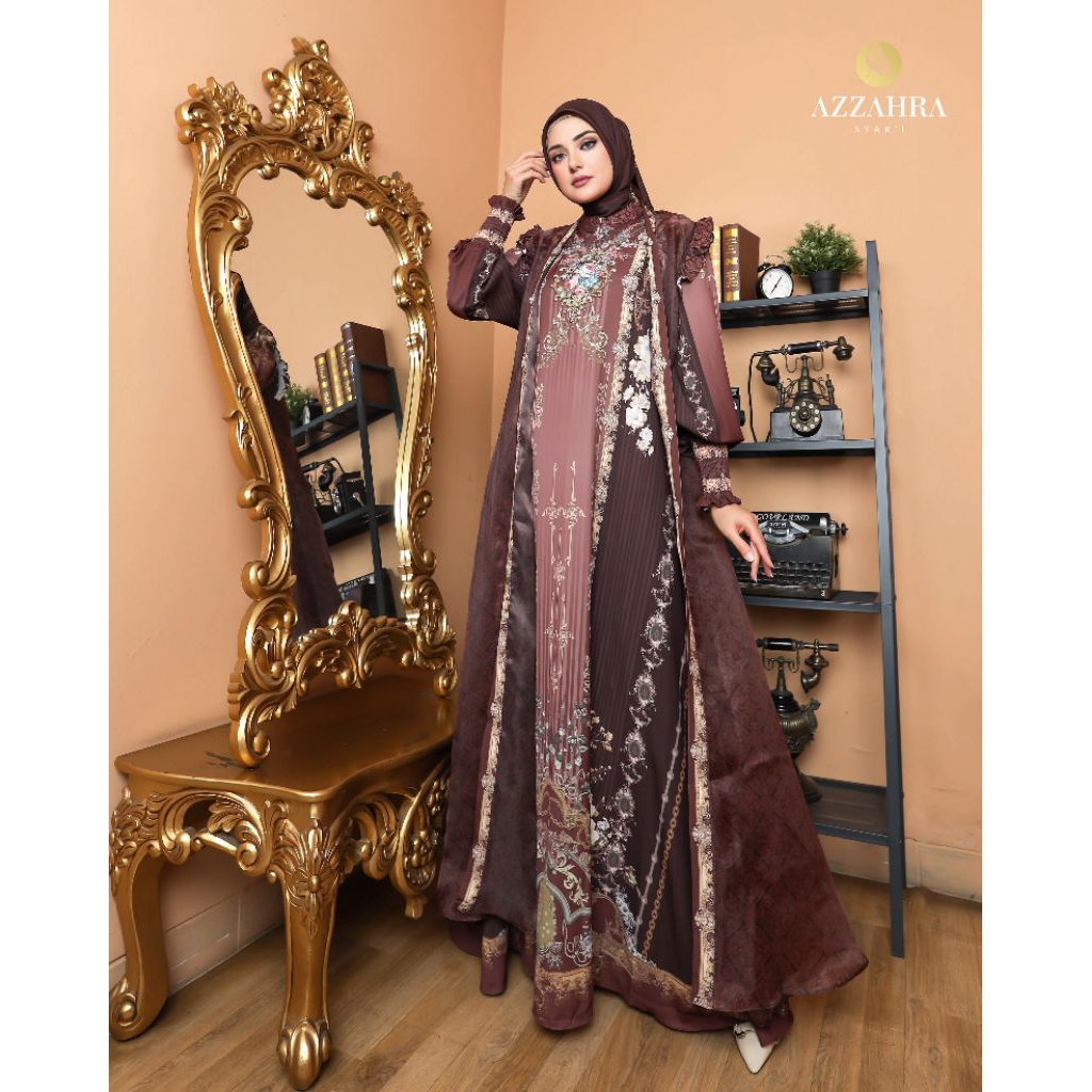 Gamis Syari Alessia Series By Azzahra Syari / Gamis Syari Mewah / Gamis Syari Premium / Gamis Syari 