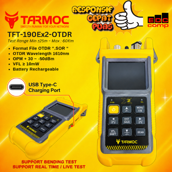 Tarmoc TFT-190E-OTDR | OTDR 1550nm ,OPM,VFL