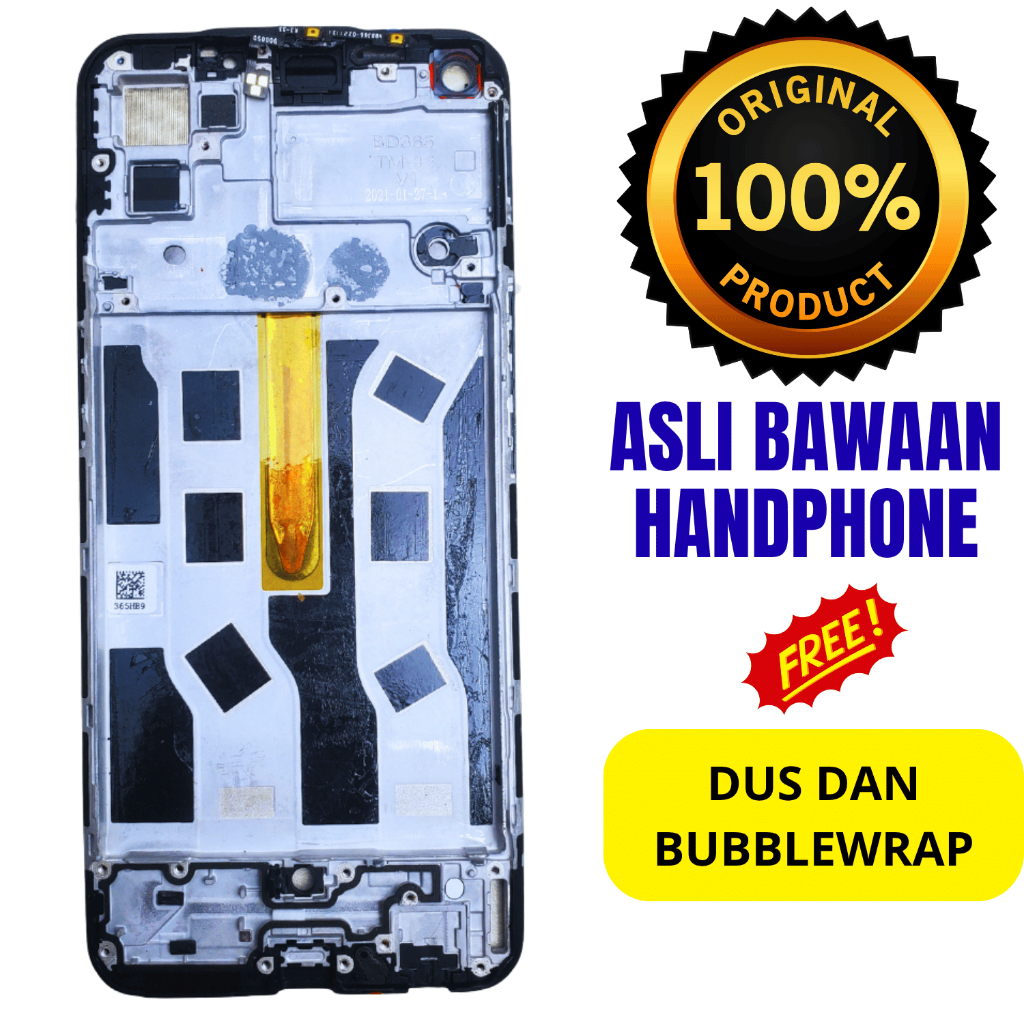 Frame/tatakan lcd/tulang tengah hp ASLI Oppo reno 5 4g - Oppo reno 6 4g - asli original copotan cabu