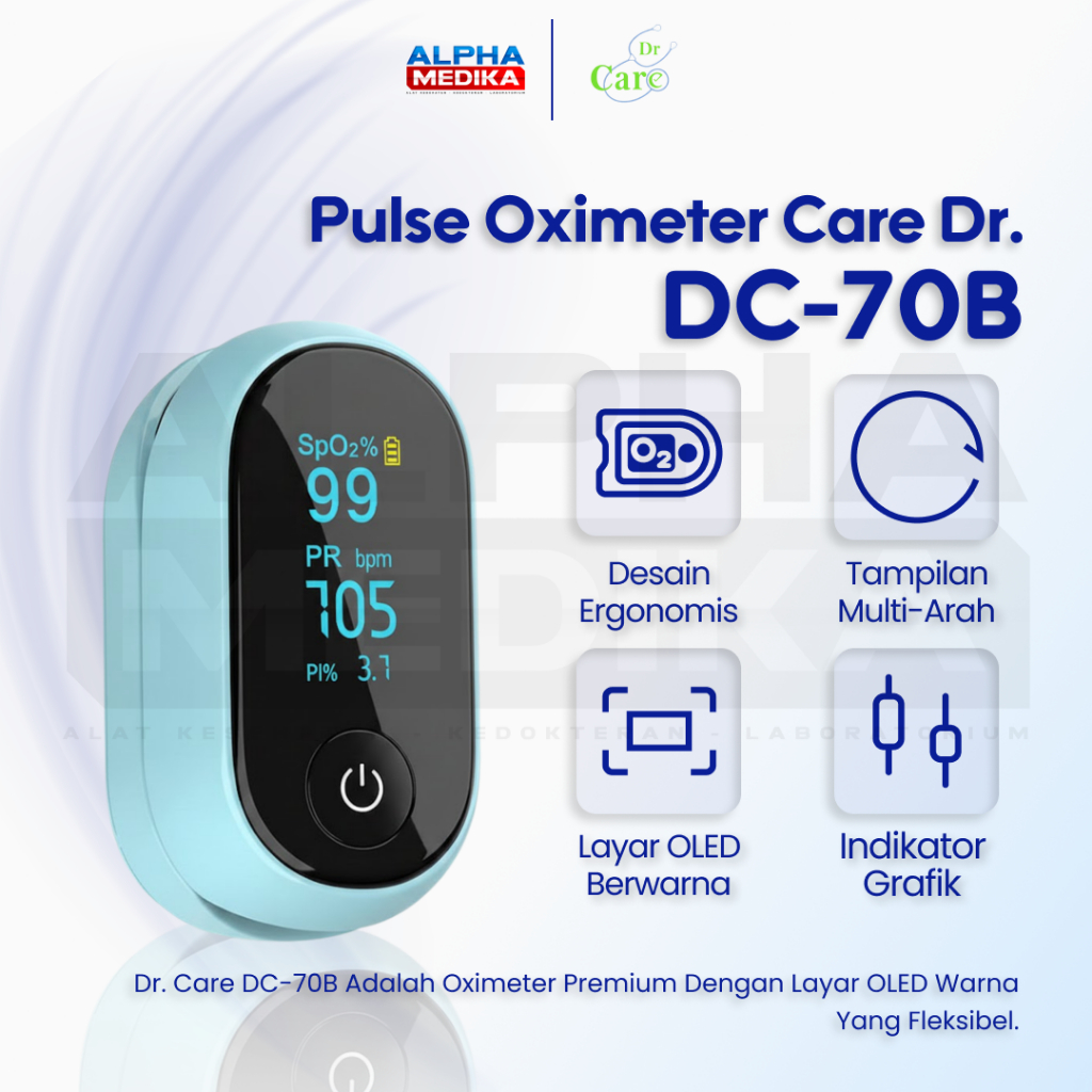 DR CARE - PULSE OXYMETER DC-70B / Finger Pulse Oxymeter Dr.Care Dc70B ( Dewasa ) /Alat Ukur Kadar ok