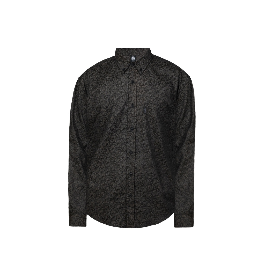 Prung Alvaro Paisley Kemeja Batik Warna Gelap