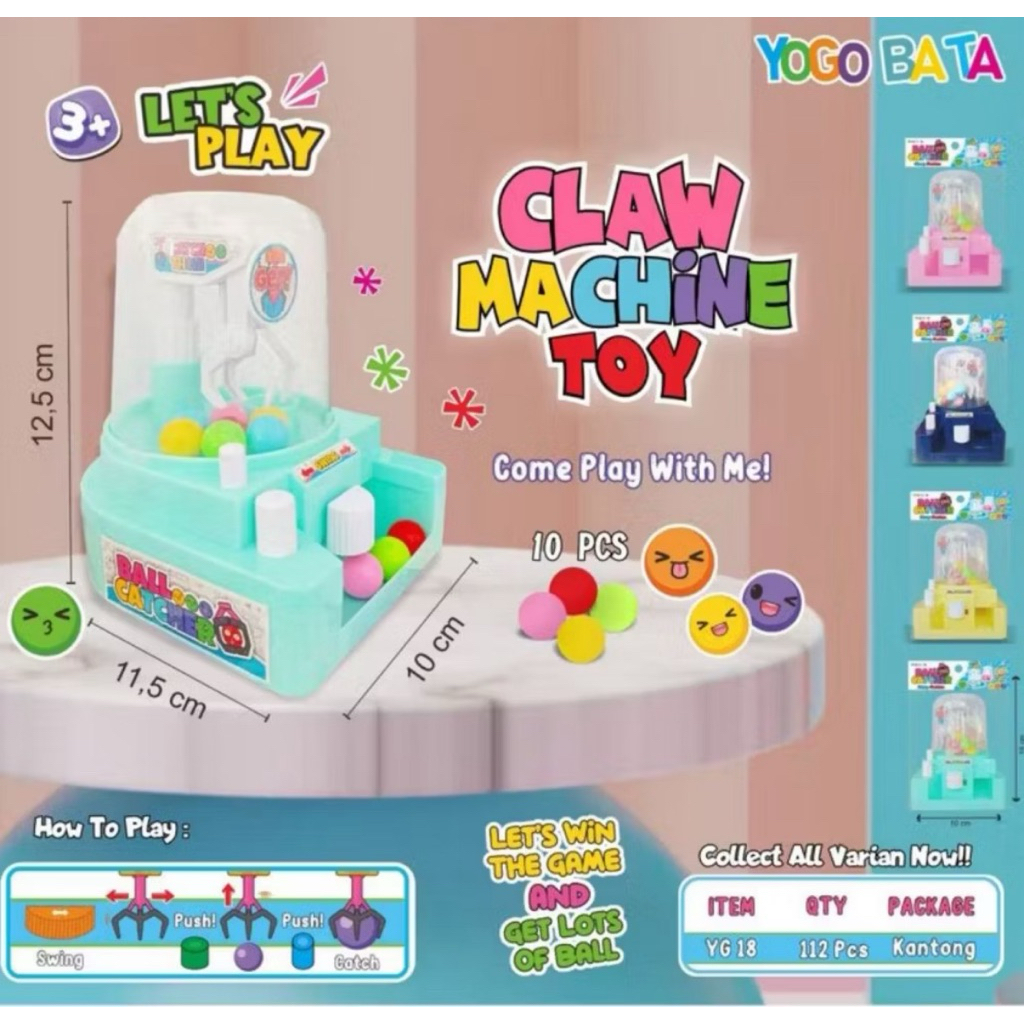 Mainan Anak Mesin Capit Mini Bola / Mainan Claw Machine Mini MURAH