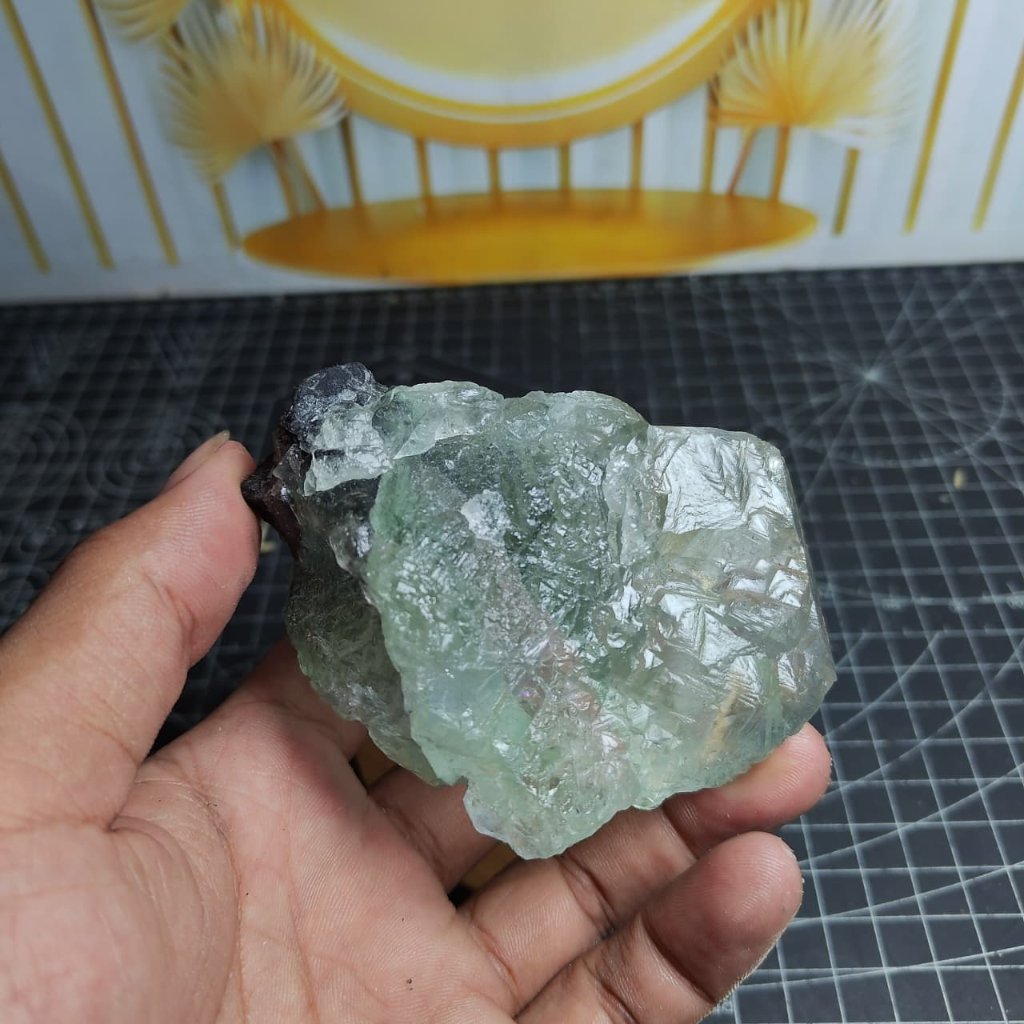 Natural Batu Fluorite Druzy Rainbow  (4) Asli Batu Alam