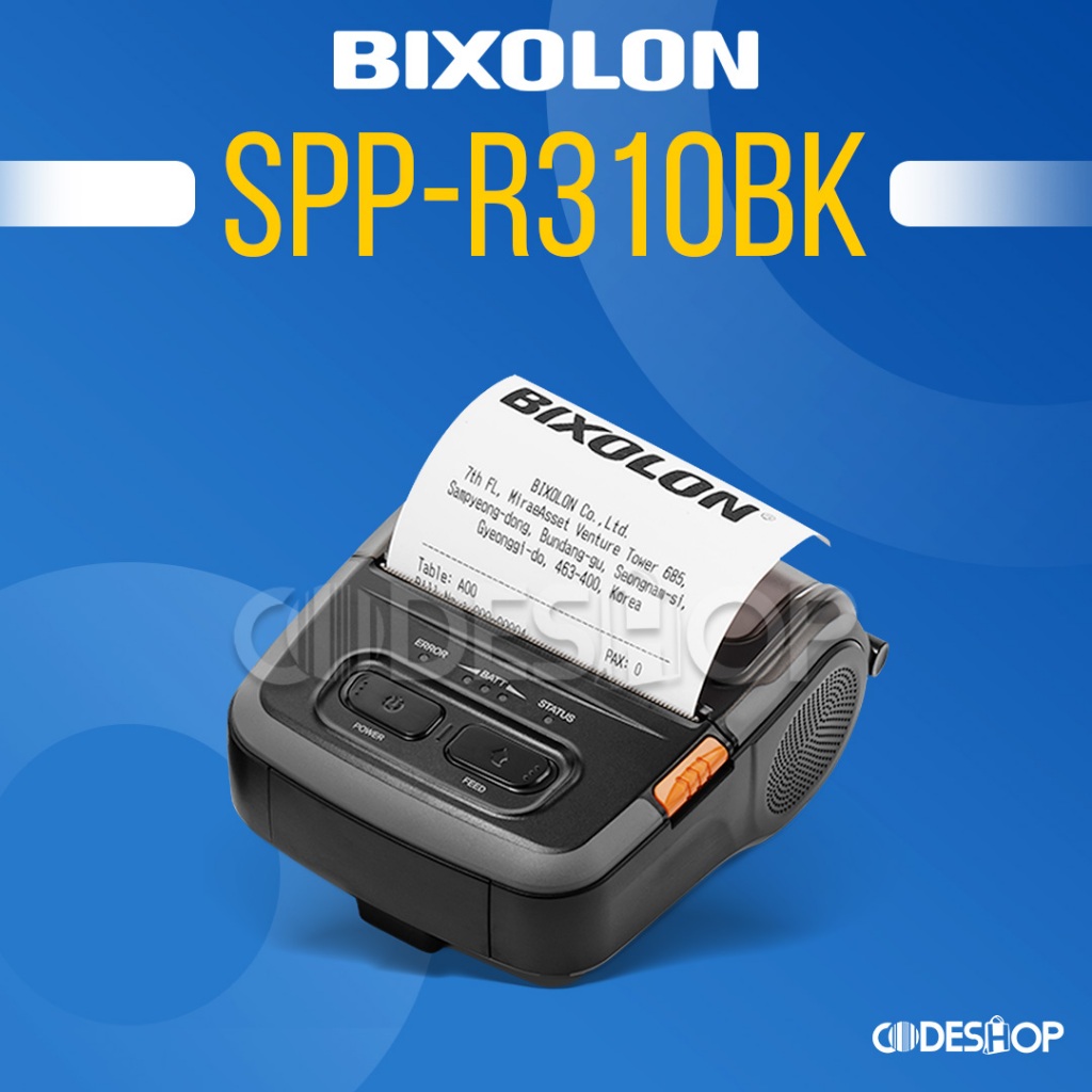 Mobile Printer BIXOLON  SPP-R310BK Portable Thermal Receipt Printer 3 Inch Bluetooth USB
