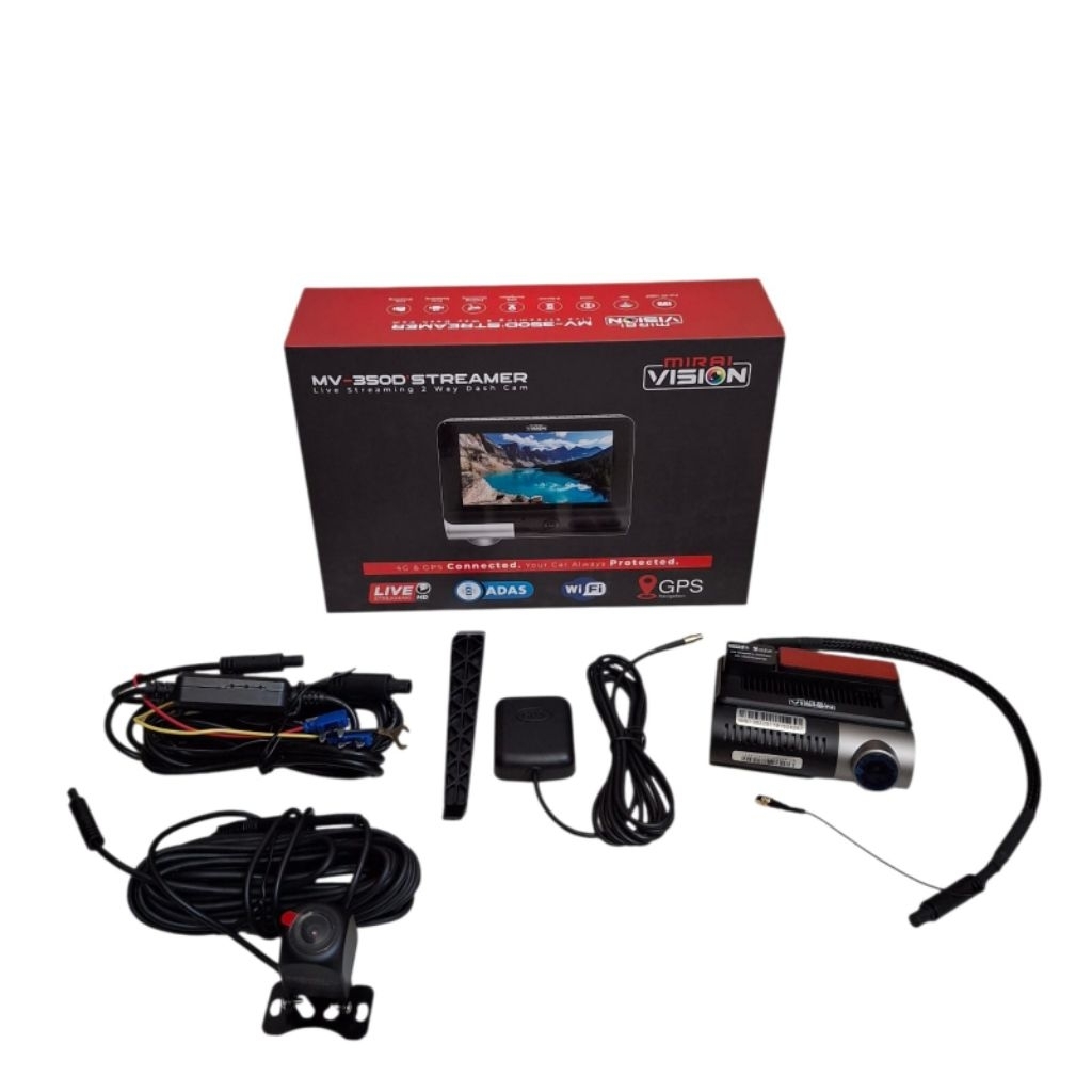 Dashcam mirai MV-350D STREAMER 2 way dash cam mirai 4G+GPS+live streaming HD free memori 64GB