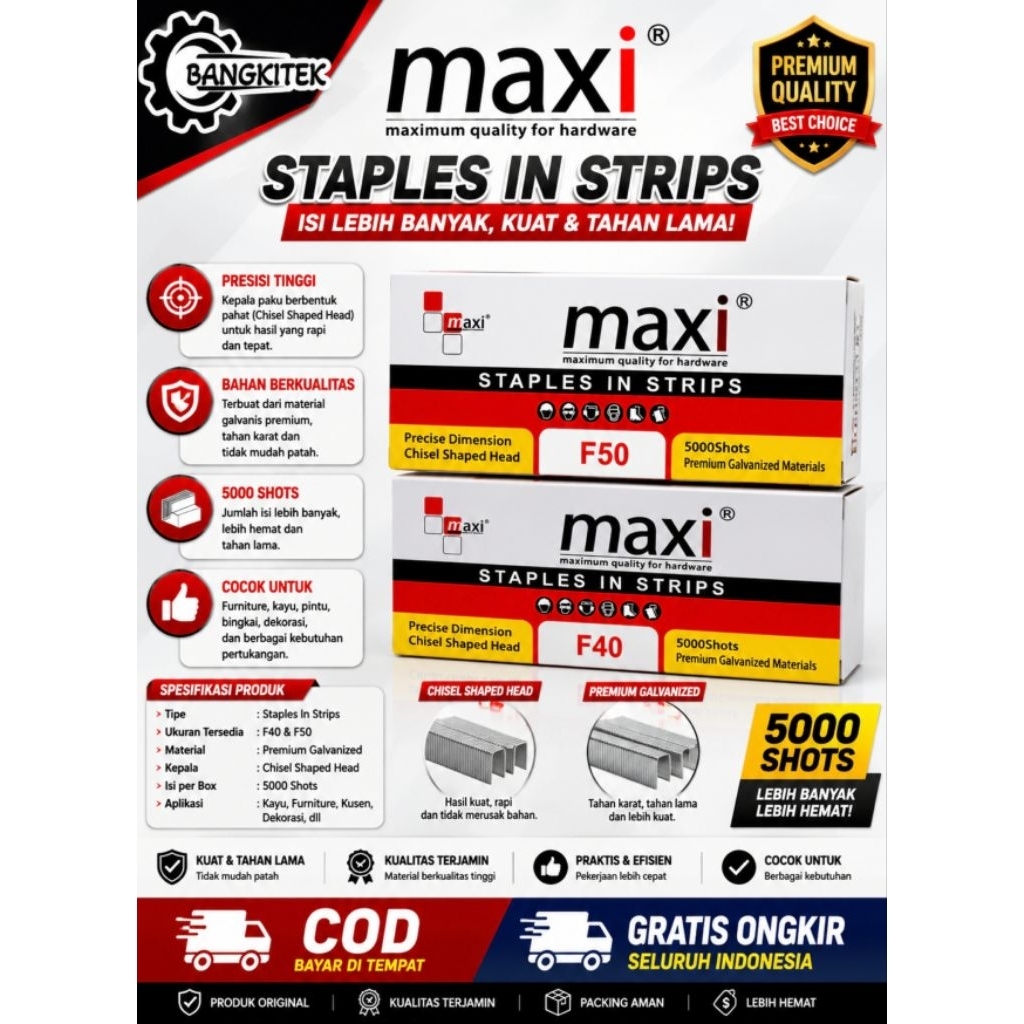 Isi Paku Staples F40,F50 Primero/Refill staples F40,F50 PRIMERO MAXI 100% ORIGINAL