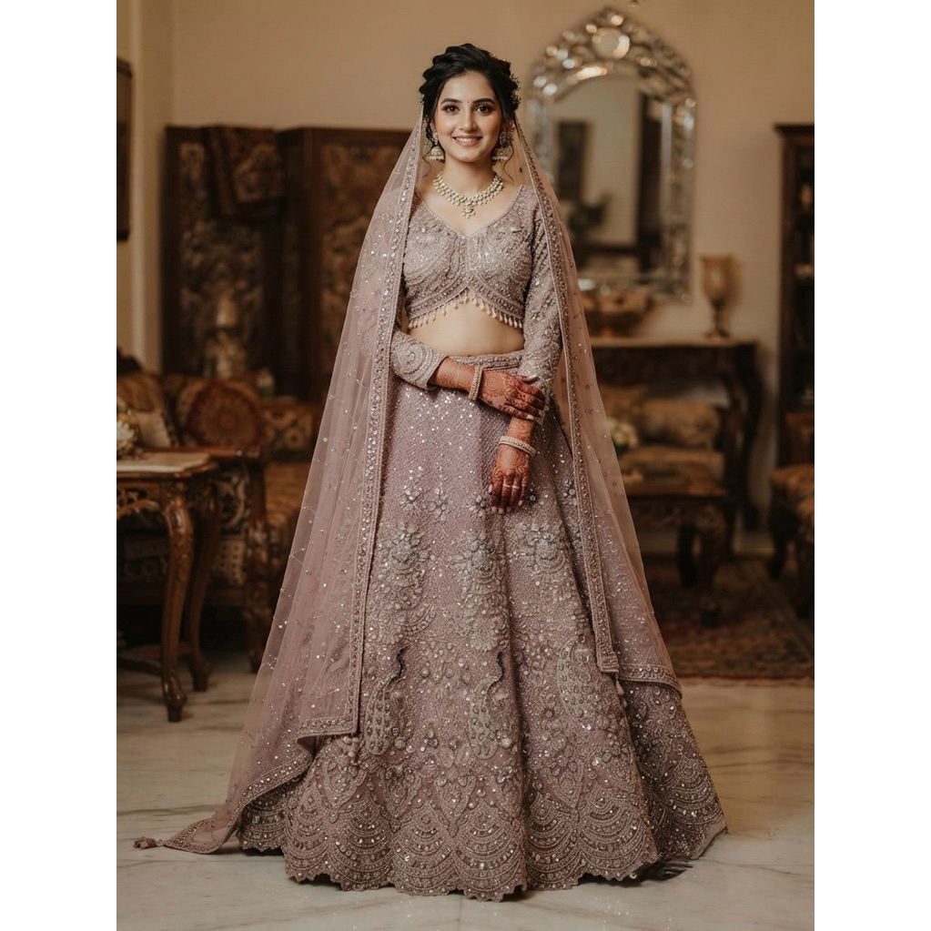 lehenga wedding / lehenga mewah / lehenga india / baju pengantin india / baju bodo