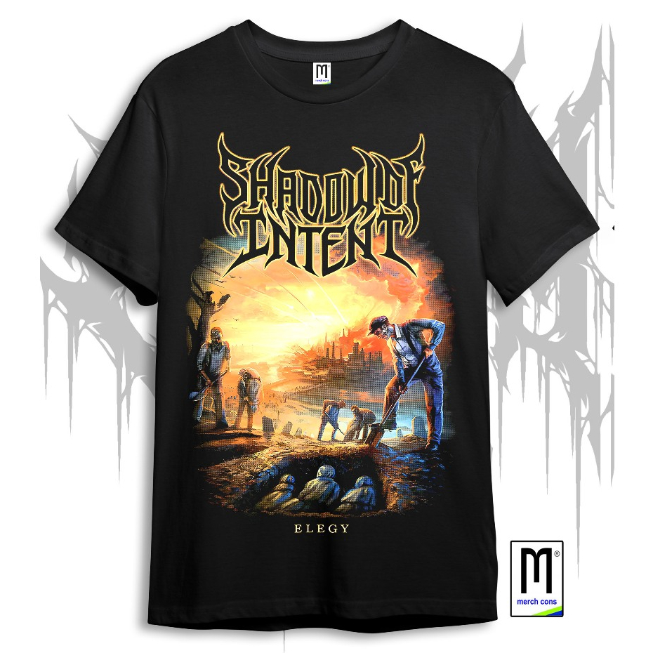 T-SHIRT SHADOW OF INTENT ELEGY | TAG MERCHCONS | BOOTLEG | KAOS BAND | KAOS METAL | KAOS MUSIK