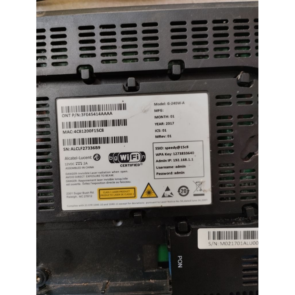 Router Ont Alcatel Lucent  model G-240-a