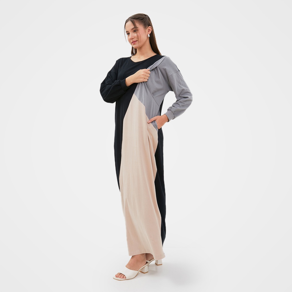 Nyonya Nursing Wear - Bayuni - Baju Ibu Hamil Dan Menyusui - Colorblock Family Set