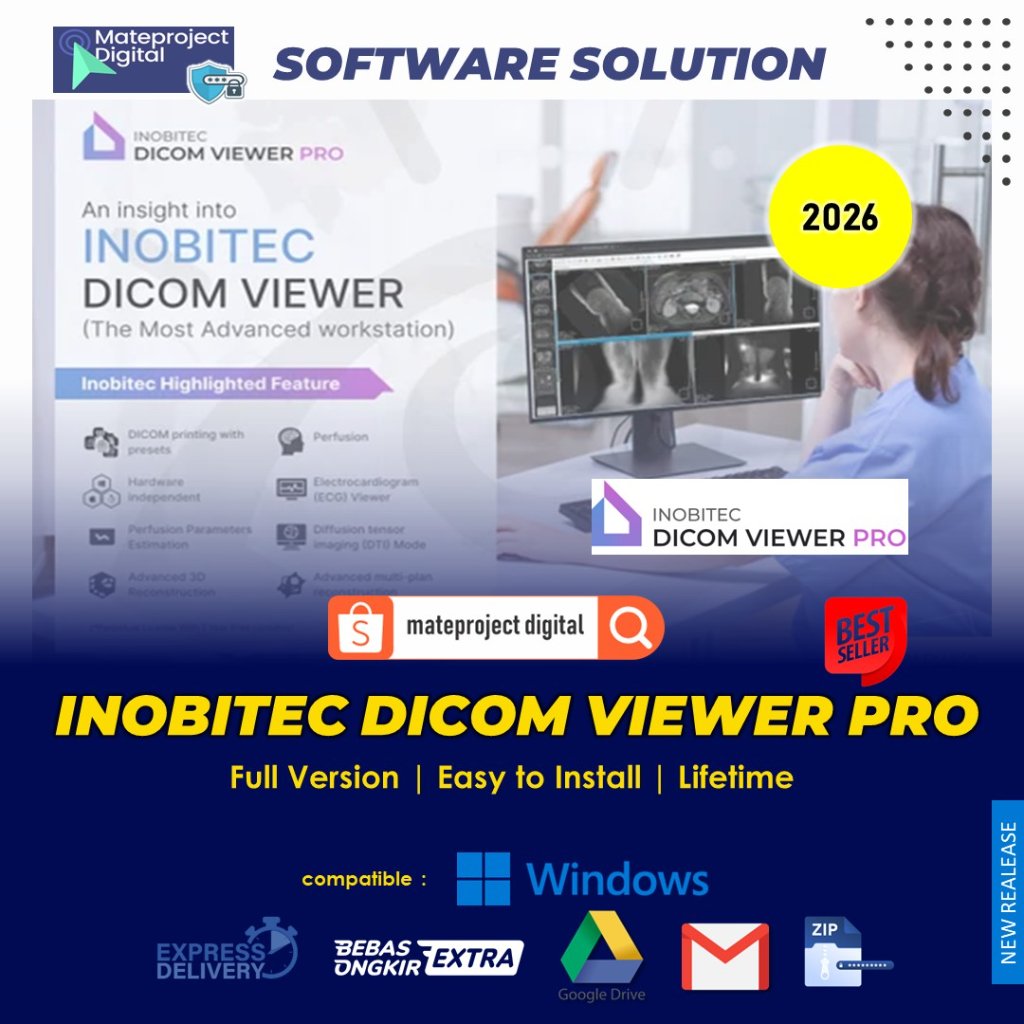 Inobitec DICOM Viewer 2.15 Pro Edition Software PACS DICOM viewer gambar medis Mirip Radiant Dicom V