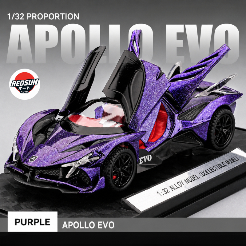 ORI100% [REDSUNS] DIECAST APOLLO EVO SKALA 1:32 & 1:24 Star Purple & Red Ruby Mobil Miniatur Koleksi
