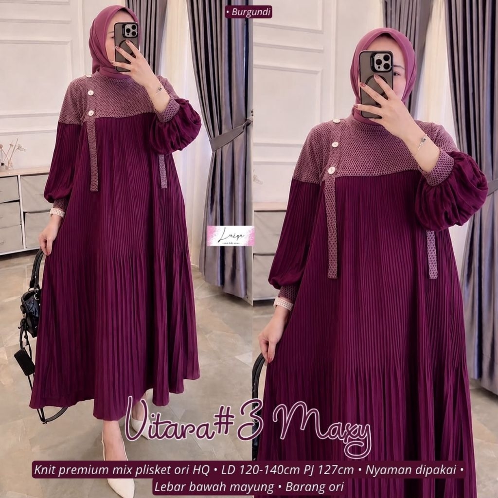 VITARA MAXY#3 MAXY BAHAN KNIT PLISKET