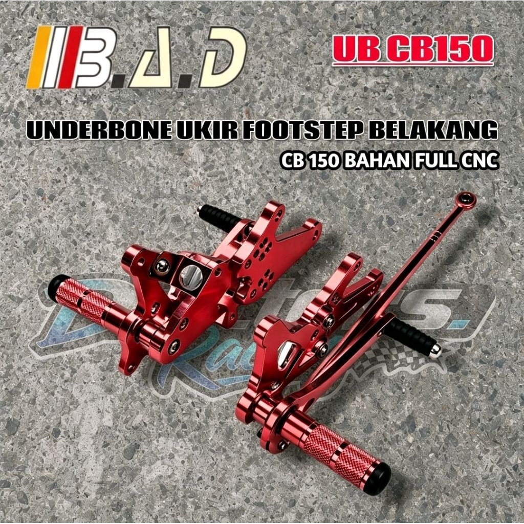 Underbone CB150 Underbone Footstep CBR150 Underbone Ukir CB150R Step Underbone CB 150 Full CNC