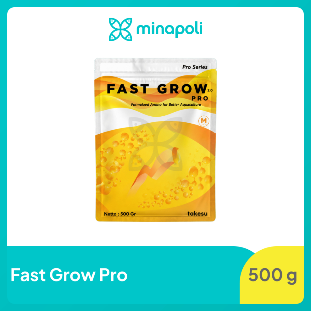 Fast Grow Pro Takeshu Suplemen Pakan Udang Vaname untuk Pertumbuhan dan Daya Tahan Udang kemasan 500